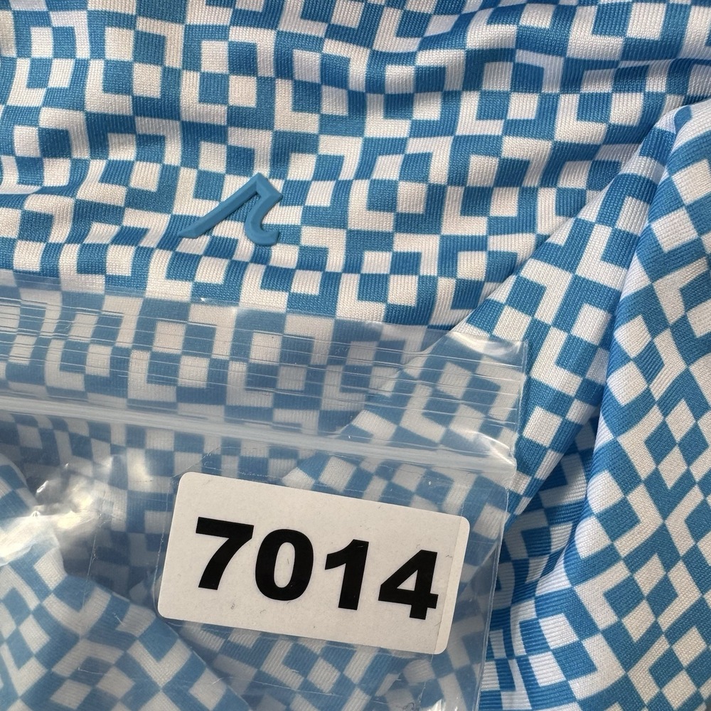 Redvanly Blue White Pattern Performance Golf Polo… - image 7